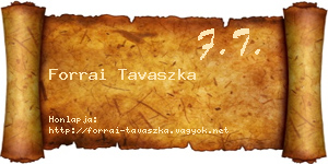 Forrai Tavaszka névjegykártya